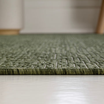 Alda Modern Minimalist Mingled Solid Indoor/Outdoor Area Rug